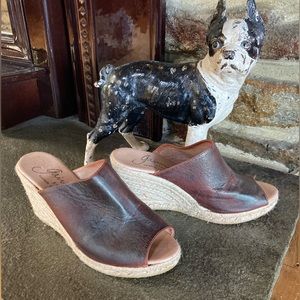 Gaimo Brown leather wedge heel 7.5